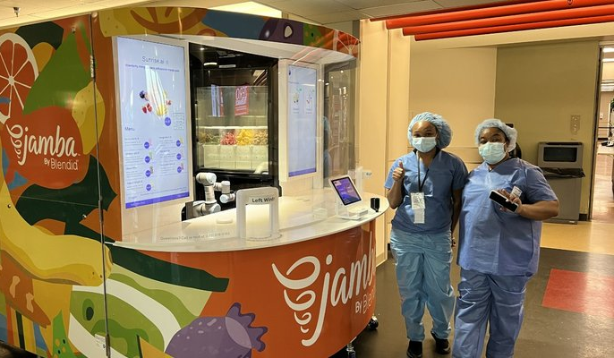 アトランタの病院が、Blendid社製のロボット式スムージーキオスク「Jamba」の試験運用を実施