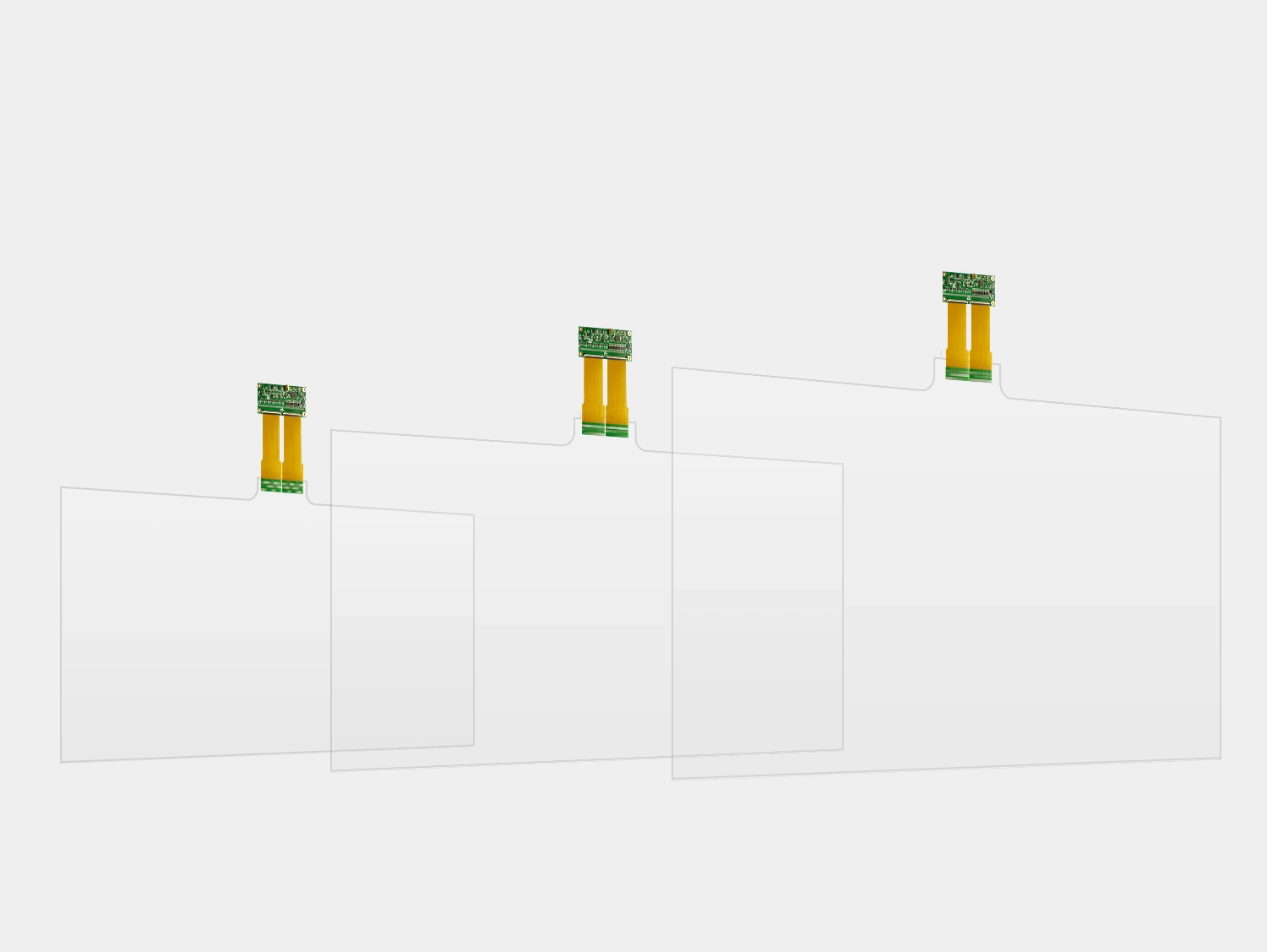 静電容量式タッチフォイルの概要｜機能と構造｜接続とシステム｜複数のサイズをご用意