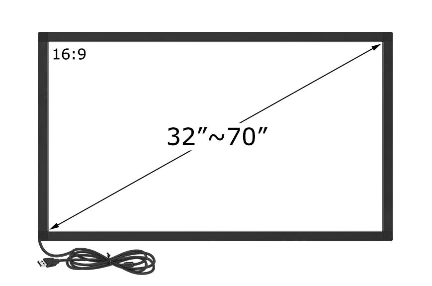 赤外線タッチフレーム 32～70インチ（TFシリーズ）